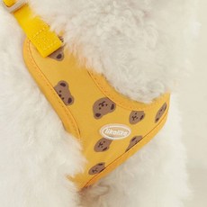 likalika 小狗快扣胸背帶 熊寶寶, 黃色小熊