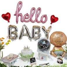 러블리팜 성별 공개 파티 베이비 샤워 팝핀 벌룬 젠더리빌 + 호일풍선 세트, 02보이or걸, 1개