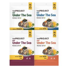 펫러닝 반려동물 더프로젝트 PLAN2 언더더씨 화식 4종, 미역, 전복, 초록잎홍합, 황태, 1세트, 400g