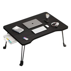 따니네 폴딩 스터디 데스크 서랍형 ZZ053, 블랙