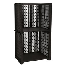 縫隙空間食品櫃收納整理箱 大, 2個, 棕色