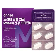 Drinae MSM&維他命D錠 60g, 60顆, 1盒
