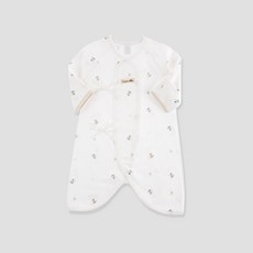 Organic Boom 孩童龍印花純棉衣物用品組 長袍+圍兜+護手套+襪子+手帕+禮盒+提袋