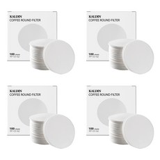 칼딘 모카포트 포터필터 여과지 더치커피기구 올 라운드 필터 화이트 53mm, 100개입, 4개