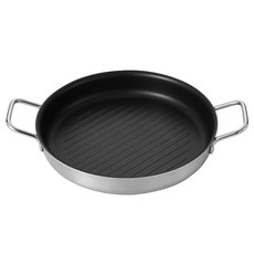 EDELKOCHEN 電磁爐適用3層不鏽鋼Around烤盤, 1個, 直徑 24 cm x 高 4 cm