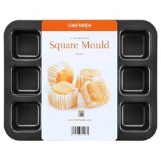 CHEFMADE 學廚 迷你方塊吐司模 12格 黑色, 1個