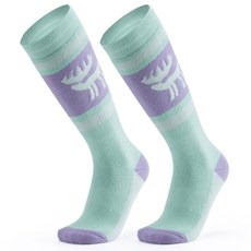 ROCKBROS 洛克兄弟 Q-Nature 滑雪滑雪板運動襪 Q23-011, 1個, 薄荷綠