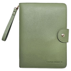 THINK ABOUT.W 軟質A6 6孔活頁手帳外殼, 1個, 橄欖綠