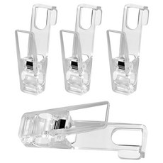 i-MATE 雙向夾子掛勾, 透明, 4個