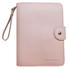 Think About 柔軟A6 6孔活頁本封套, 1個, 粉紅色