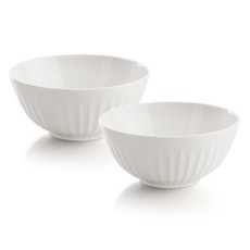 韓國 ZEN Pleats麥片碗 15cm, 白色, 2個
