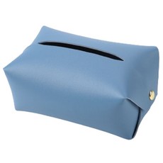 오션리브 홈 화장실 자동차 가죽 티슈 커버, 하늘색, 1개