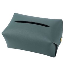 오션리브 홈 화장실 자동차 가죽 티슈 커버, 녹색, 1개