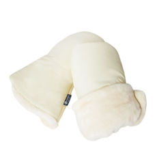 HANEE Velboa 雙手嬰兒推車暖手套, 象牙白, 1套