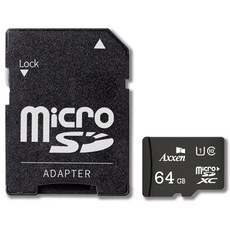 Axxen 高級 Micro SD卡 + 轉接卡套組 MSD22, 64GB