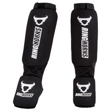 Ringhorns Contact跆拳道腿部保護套雙腿穿戴組, 1個, 黑色