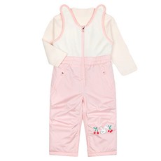 mollimelli 童款可愛小兔保暖鋪棉吊帶褲