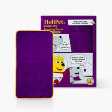 Holipet 寵物快速乾燥療癒毛巾, 紫色+黃色