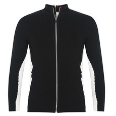 FERRA US 男士側邊拼色針織高爾夫開襟衫 COF34R6023