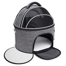 Spacecat 寵物橢圓圓頂型躲藏屋兩用外出提籠, 灰色