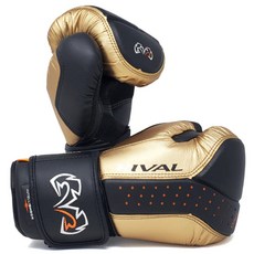 RIVAL Intelli-Shock 拳擊手套 雙手套組 RB10, 黑色 + 金色, 1套