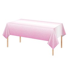 Market Pio 家庭派對閃亮漸層拋棄式桌布 款式1, 1個, 3個