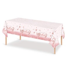 마켓피오 居家派對 愛心生日派對 一次性桌布 款式2, 1套, 3個