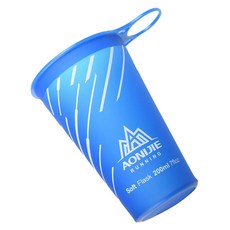 AONIJIE 奧尼捷 軟式水壺 矽膠水杯, 藍色, 1個, 200ml