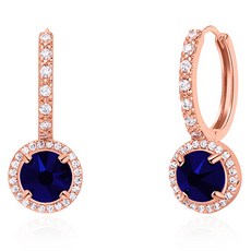 dieuamour Bleue女款14K鍍金耳針易扣式耳環+保證書