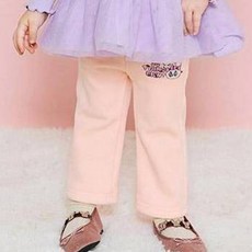 milk mile 艾絲樂小兔系列童款素色印花刷毛長褲