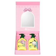 GREEN FINGER 綠手指 三麗鷗 嬰幼兒用 My Kids House 潤膚乳Plus 320ml + 沐浴乳 320ml 套組, 1套