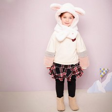 젤리스푼 여아용 New 체크프릴 스커트 밍크 기모 보온 레깅스