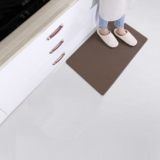 민스리빙 모던 PVC 주방 발매트, 브라운, 1개