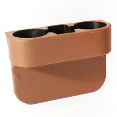 벤오토 차량용 틈새가죽 컵홀더, 1개, 브라운