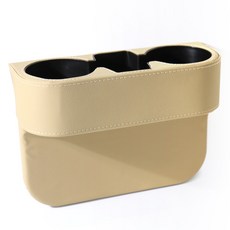 벤오토 차량용 틈새가죽 컵홀더, 1개, 베이지