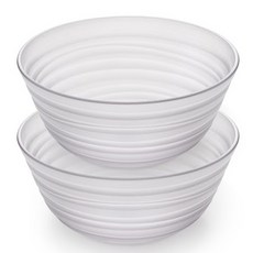 NIneware Pure 中型沙拉碗, 透明, 2個