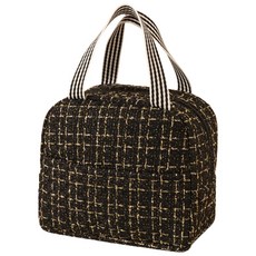 언헤브 고급 트위드 도시락 가방 블랙