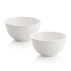 韓國 ZEN 褶皺飯碗 11cm, 白色, 2個