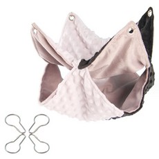 Daysoy 柔軟舒適壓花雙層小動物吊床 30 x 30 cm, 1個, 08 黑白短毛