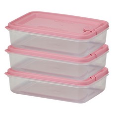 씨밀렉스 심플톡 냉장고 정리 반찬 쿡밥 사각 전자레인지 용기 중 600ml, 3개, 1개