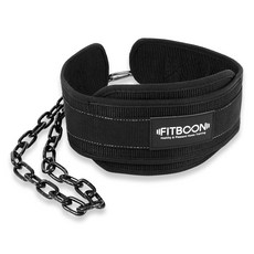 FITBOON 重量腰帶 加厚鋼鏈 槓片掛鍊 FB-WD101, 1個, 黑色