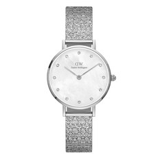 Daniel Wellington 女款 PETITE LUMINE MOP 水晶裝飾珍珠母貝錶盤手錶 28mm