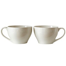 애스크제이 손잡이 면기 950ml, 화이트, 2개