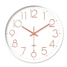 Leto 室內裝飾靜音掛鐘, 玫瑰金白色