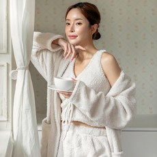 소울메이트 여성용 포그밍 수면 파자마 + 로브 세트 HW40