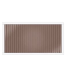 타공판닷컴 클리어 아일랜드 폴리카보네이트 파티션 세로 600 x 120 x 300 mm, 화이트 + 브라운