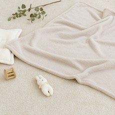 마롤로뜨 유아용 심플 벨보아 극세사 블랭킷, 베이지