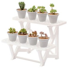 IRIS OHYAMA 愛麗思歐雅瑪 階梯式花盆架 FS-570, 2層, 白色