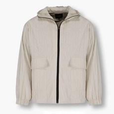 Edgeae 男性大口袋絎縫連帽抽繩拉鍊夾克 MCOF3NAD7001