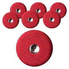 ButtonKing 包布啪鈕 按扣 21mm, 紅色, 7個